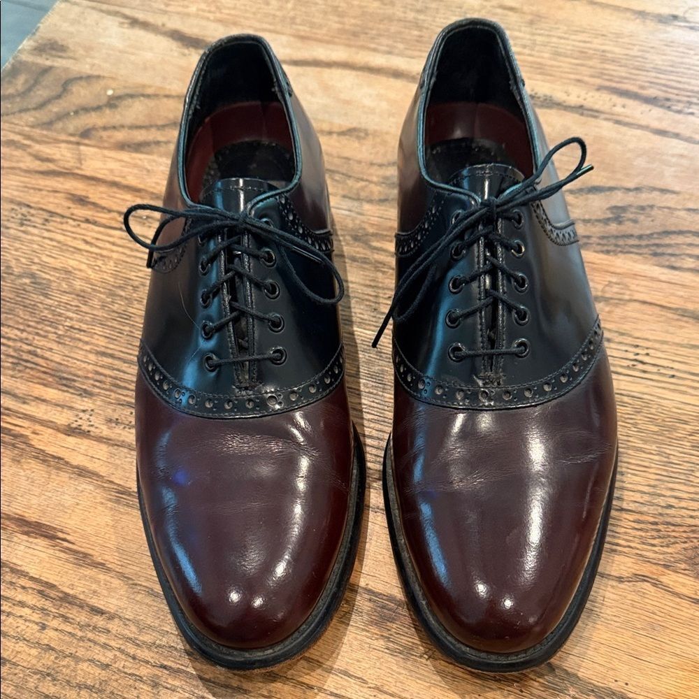 Florsheim Two-Tone Oxford Shoes in Black and Brown